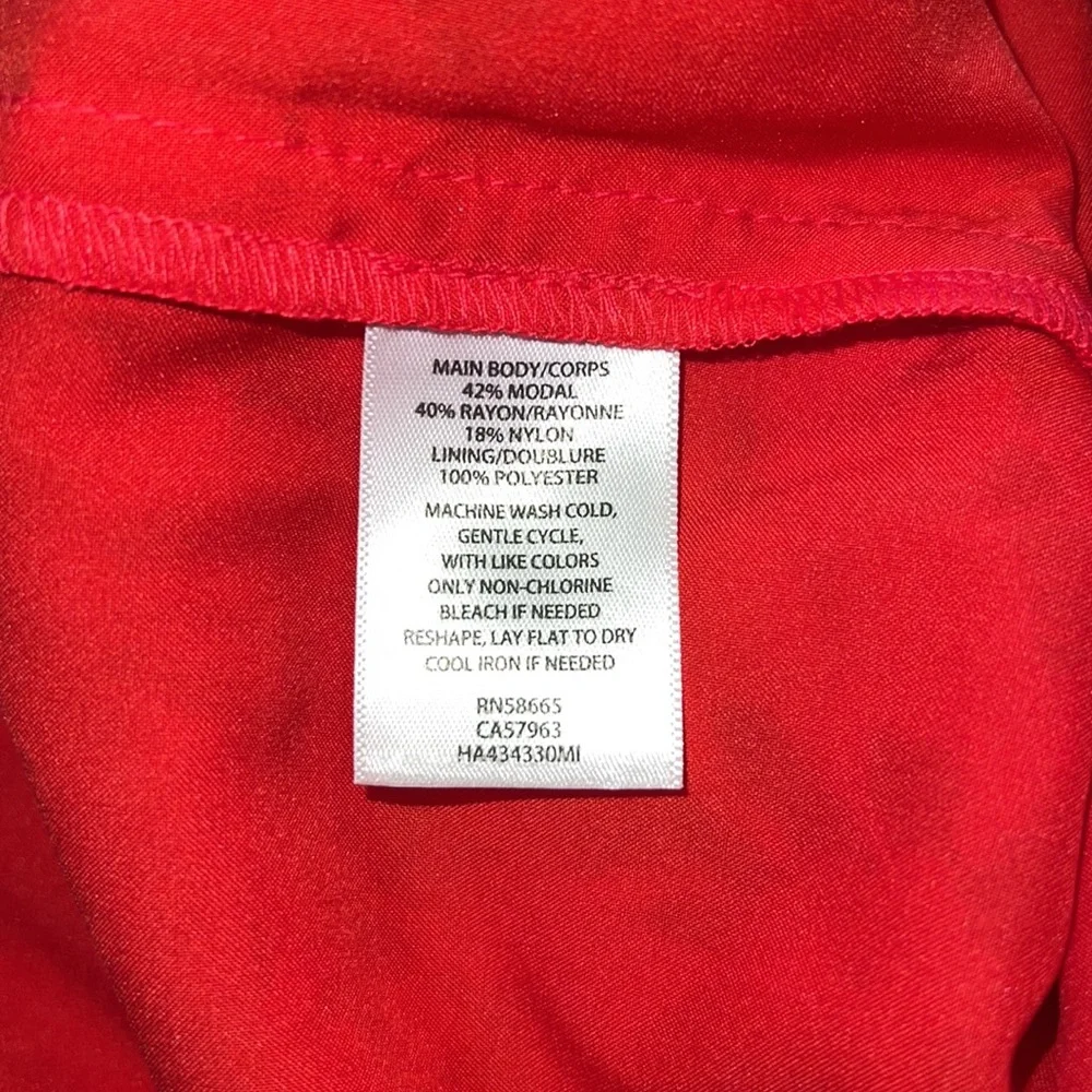 NWT Halogen 2 red bittersweet skirt lace overlay midi pencil back zipper